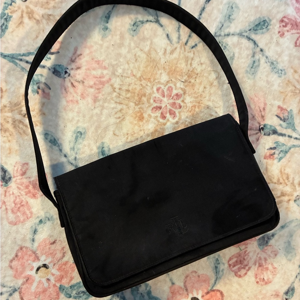 Ralph Lauren Sleek Black Messenger Bag